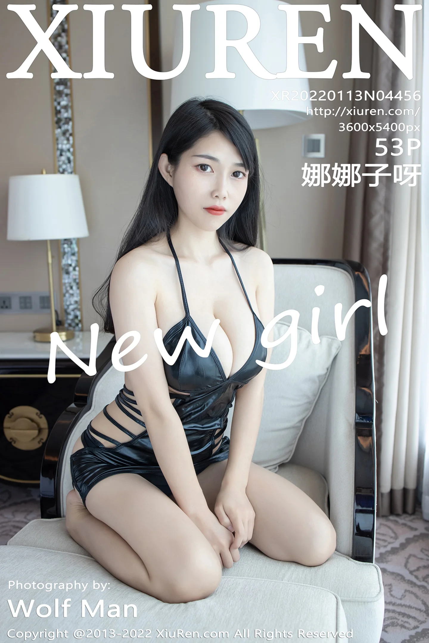 [XiuRen秀人网]VOL.4456 新人模特娜娜子呀私房性感黑色情趣服饰秀丰满身材火辣诱惑写真53P-秀人网官方网站